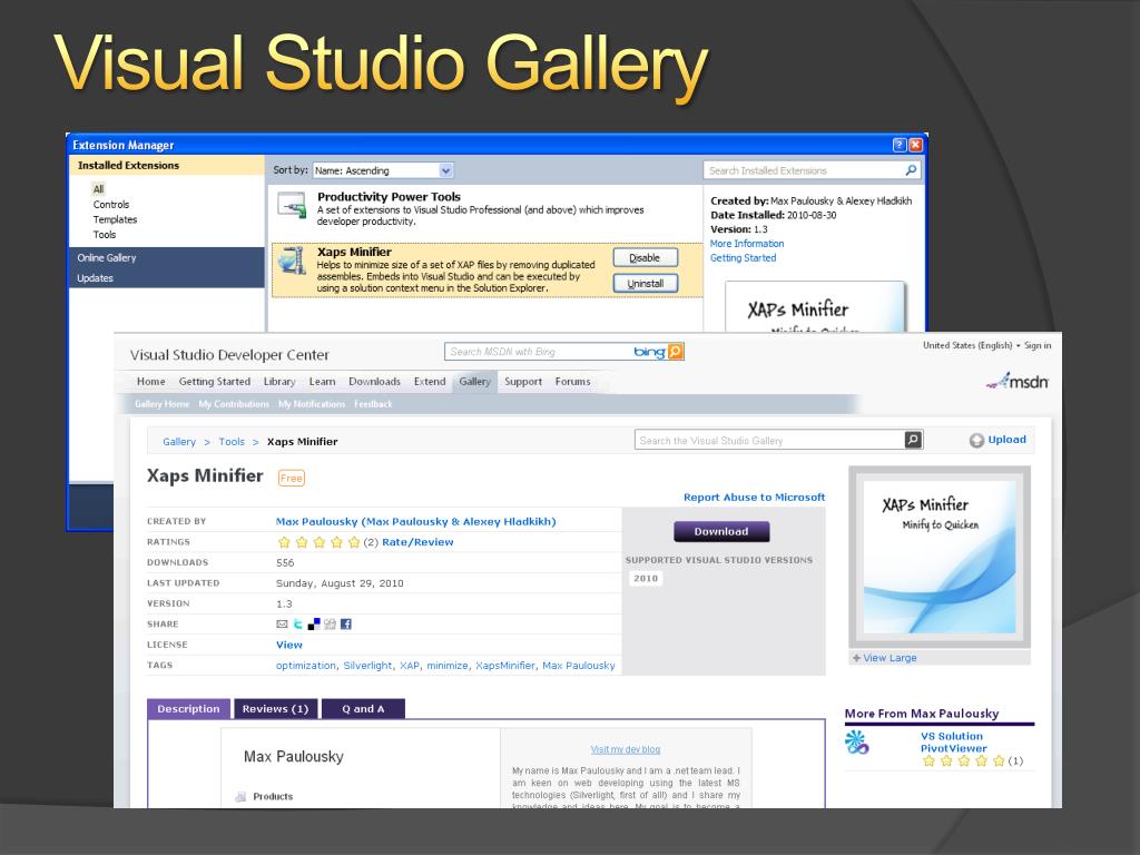 Extension manager. Visual Studio Gallery. Вижуал для конференции. Визуал для автосалона. Оценка техподдержки Visual Studio.