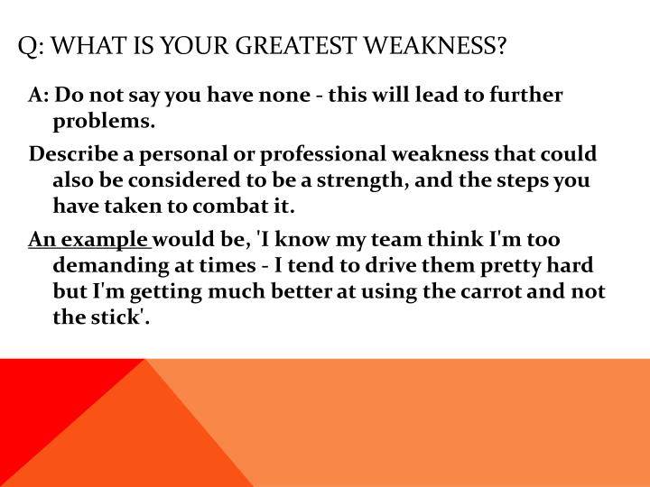 ppt interview tips questions powerpoint presentation id 2798917 professional weakness