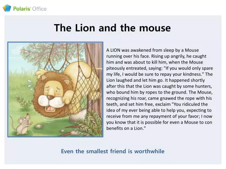 PPT The Lion And The Mouse PowerPoint Presentation Free Download PPT The Lion And The Mouse PowerPoint Presentation Free Download
