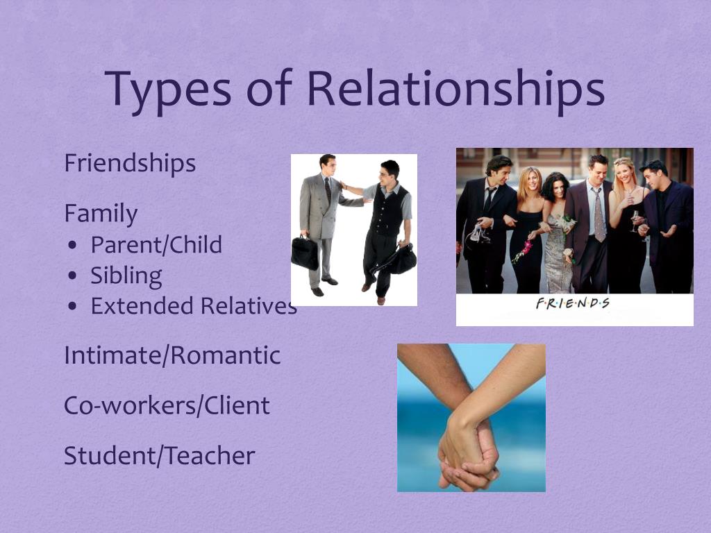 types of relationships presentation