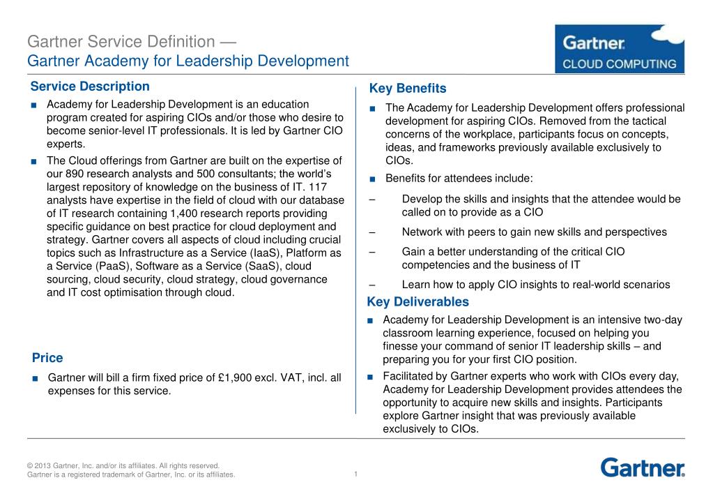 PPT Gartner GCloud Service Definition PowerPoint Presentation, free