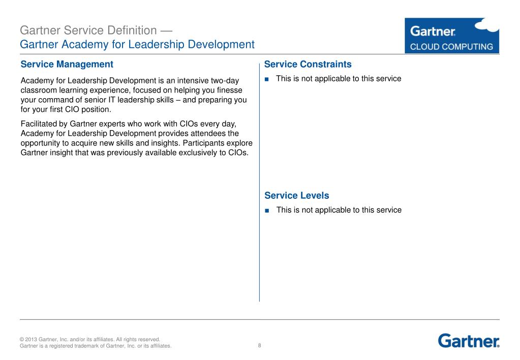 PPT Gartner GCloud Service Definition PowerPoint Presentation, free