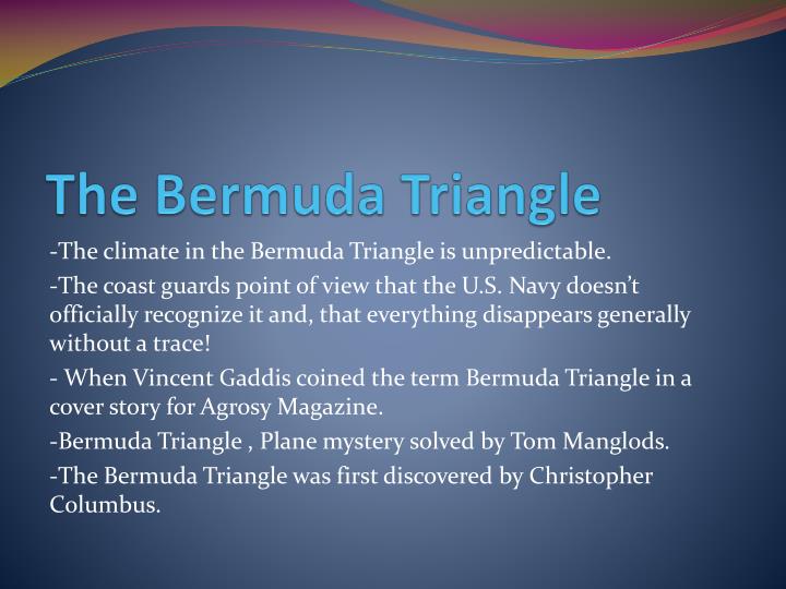Bermuda triangle paper presentation