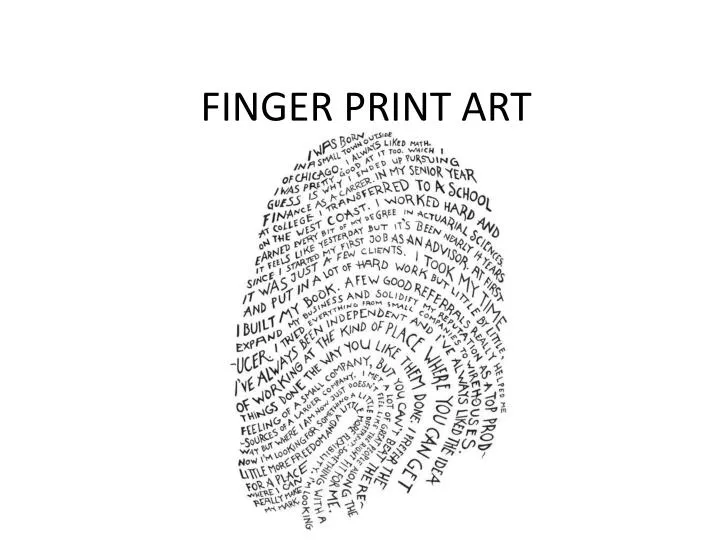 finger print art n.