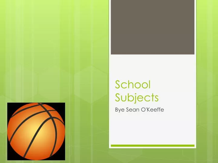 PPT - School Subjects PowerPoint Presentation, free download - ID:2800873