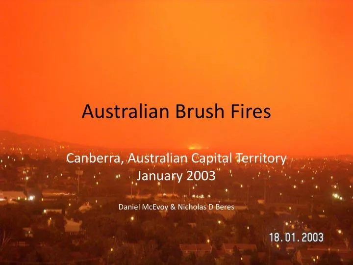 PPT Australian Brush Fires PowerPoint Presentation, free download