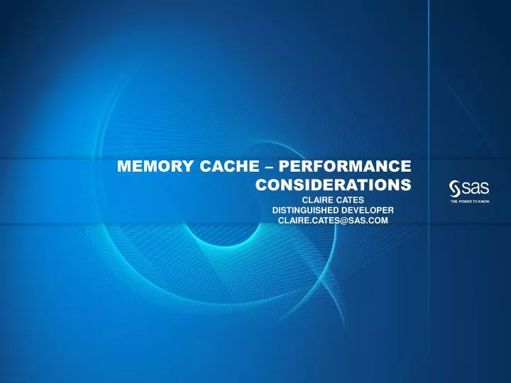 PPT - Memory Cache – performance considerations PowerPoint Presentation ...