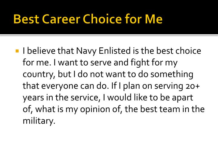 Which is the best career option for me