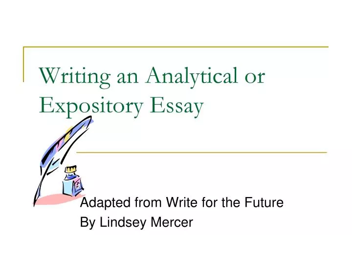 writing an analytical or expository essay n.