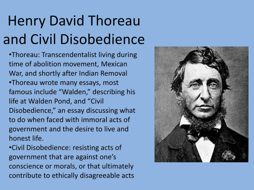 Civil disobedience thoreau essay