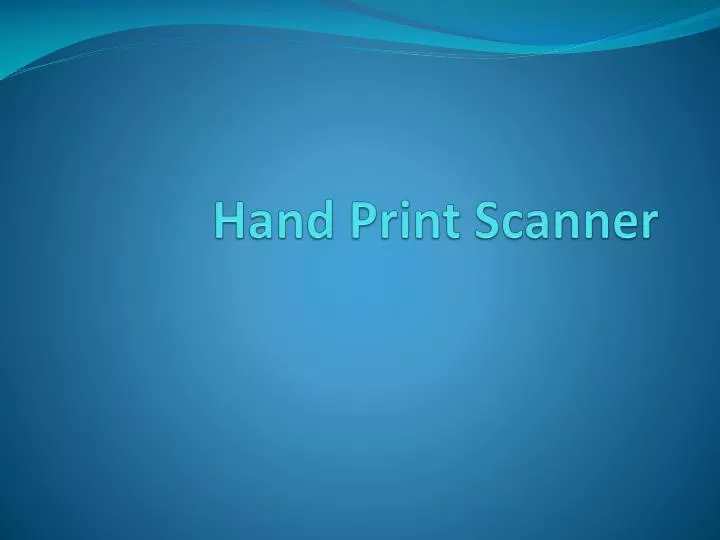hand print scanner n.