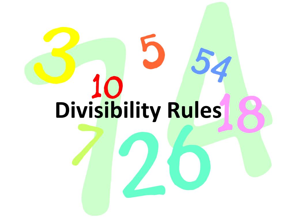 powerpoint presentation on divisibility rules