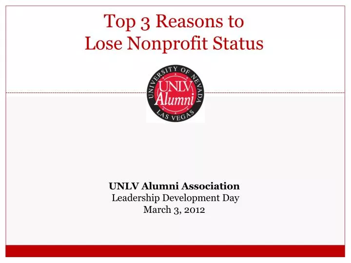 top 3 reasons to lose nonprofit status n.