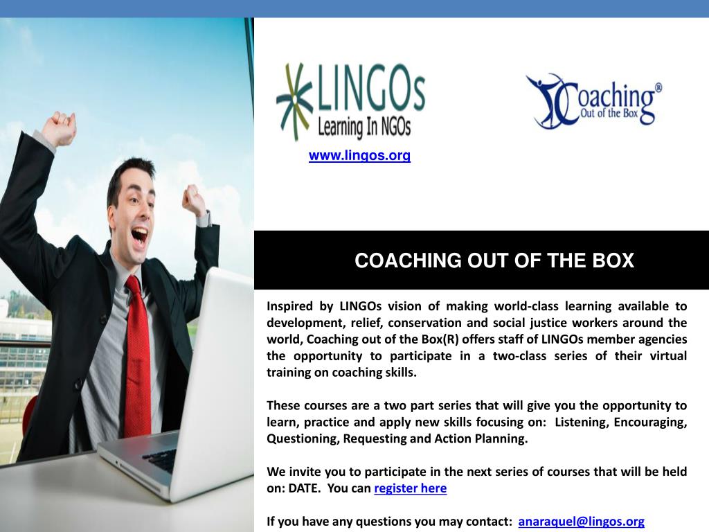 PPT - COACHING OUT OF THE BOX PowerPoint Presentation, free download -  ID:2803796
