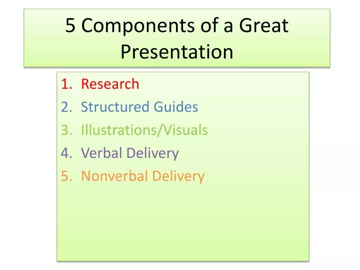 components of a good powerpoint presentation