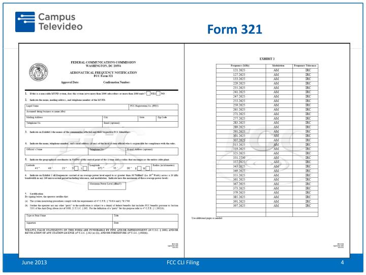 ppt fcc cli filing powerpoint presentation id 2803921 form 321