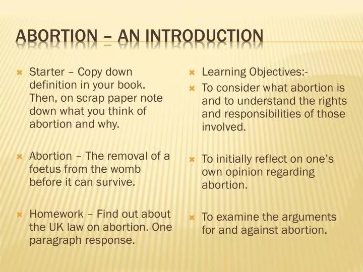 introduction essay abortion