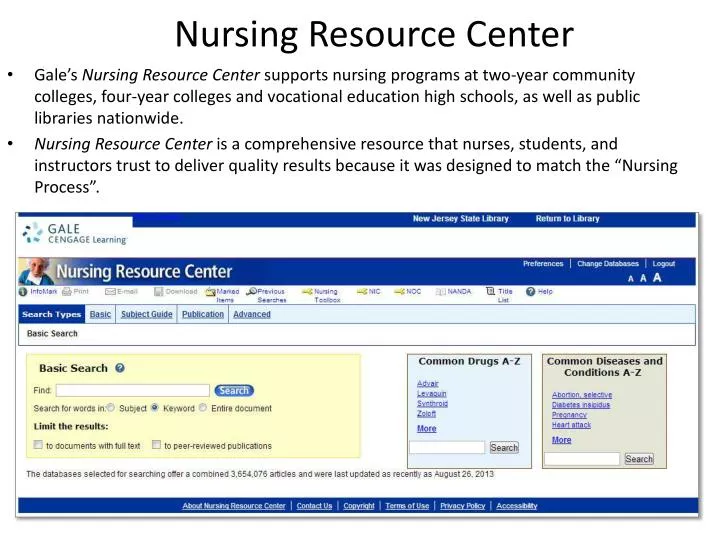 nursing resource center n.