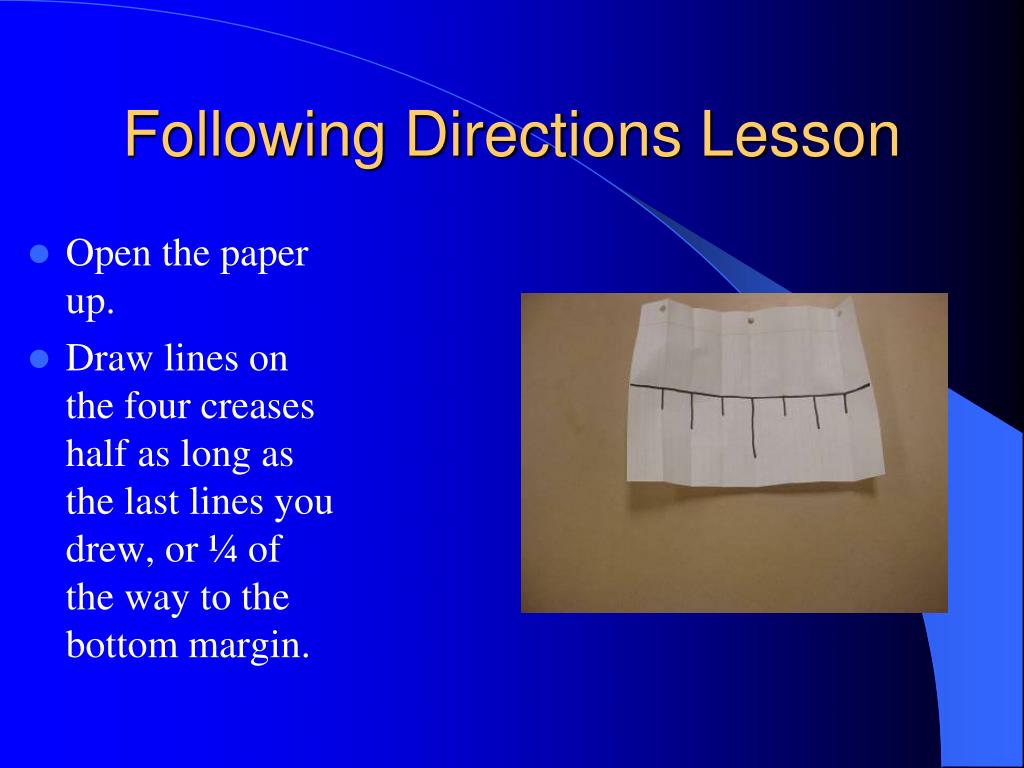 essay on following directions