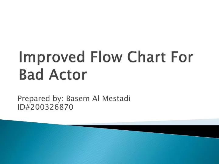 PPT - Improved Flow Chart For Bad Actor PowerPoint Presentation, free ...