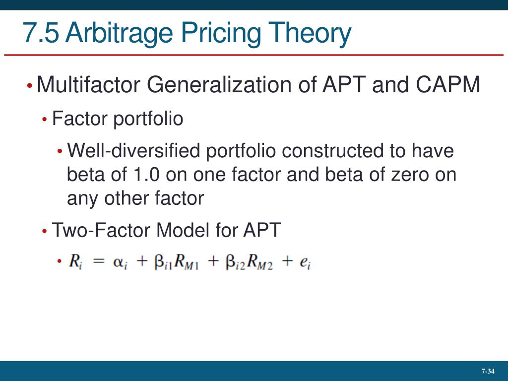 PPT - Capital Asset Pricing And Arbitrage Pricing Theory PowerPoint ...