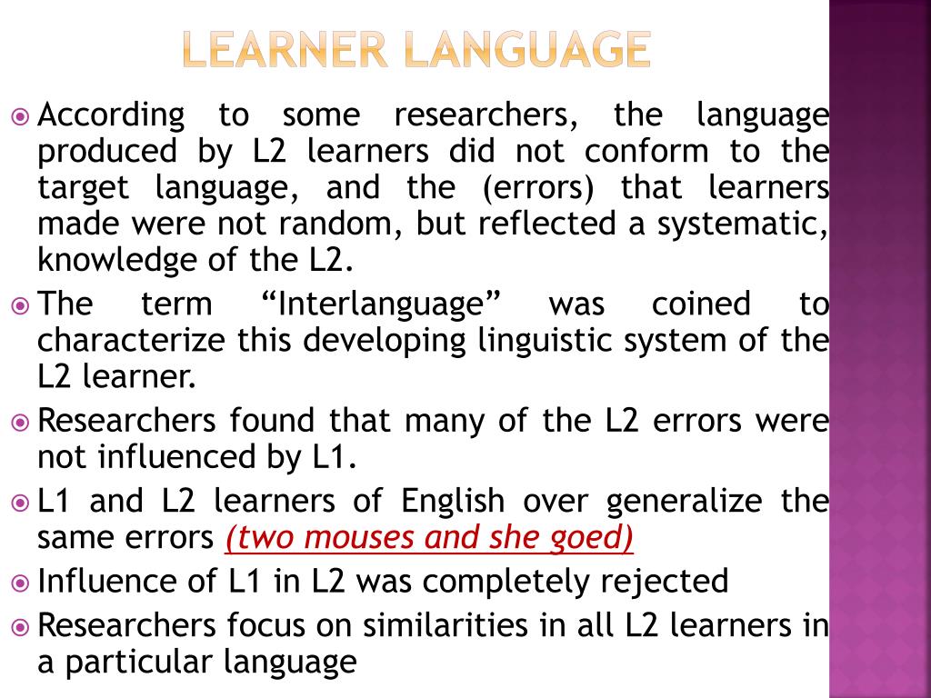 PPT - Theories of second language acquisition (week four) PowerPoint ...