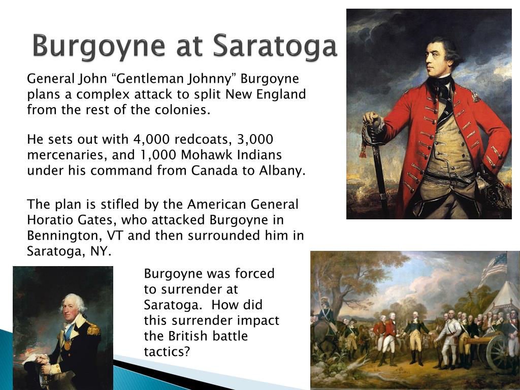 Burgoyne's Blundering Invasion (Saratoga Campaign) - ppt video online  download