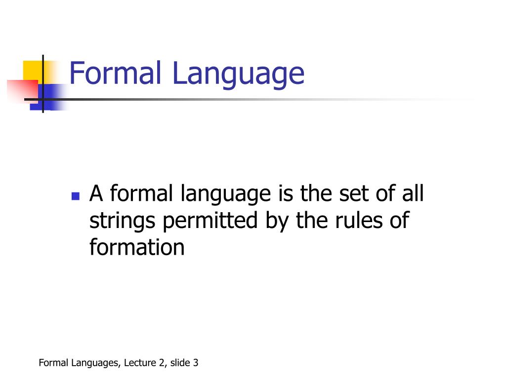 formal language presentation