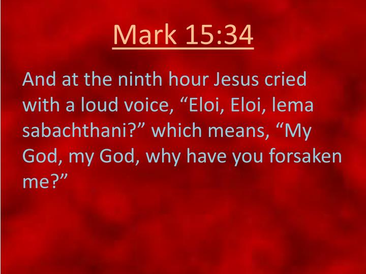 Kuvahaun tulos haulle Mark 15:34