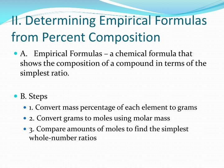 determining empirical formula