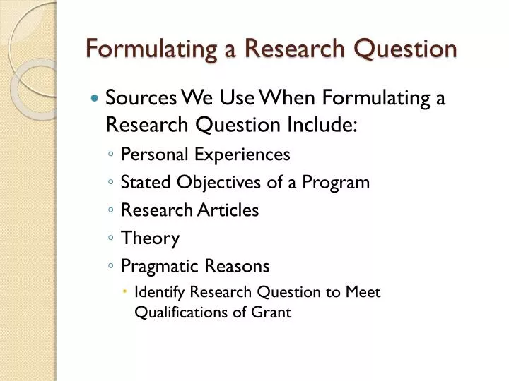 formulating research title example