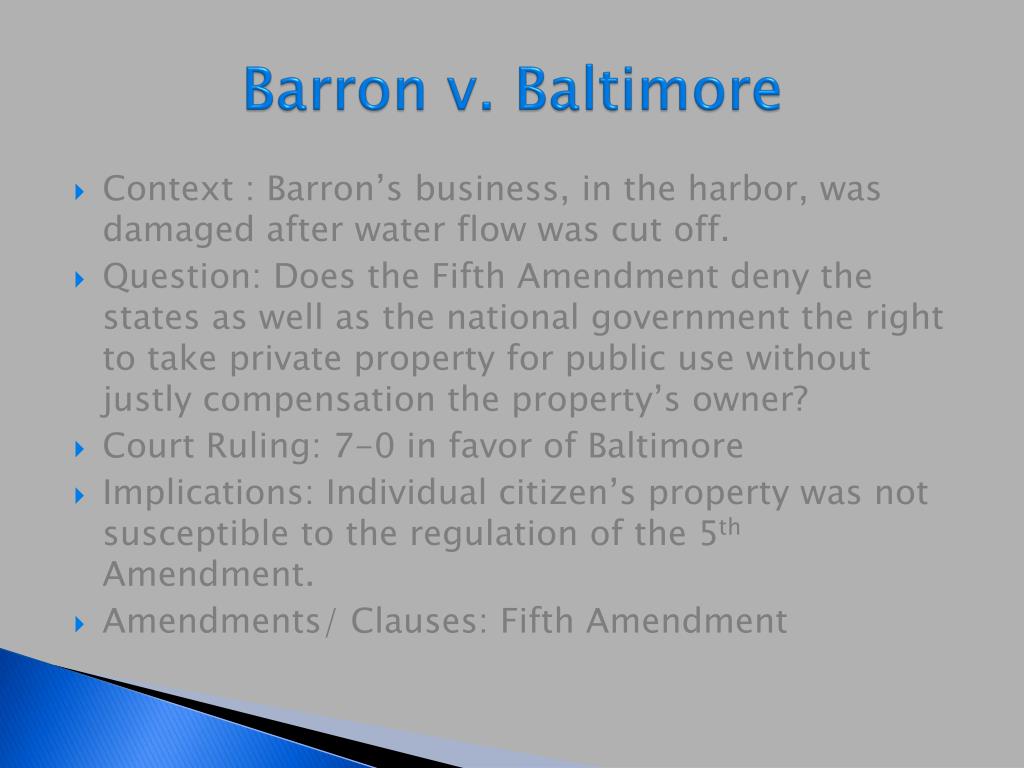 barron vs baltimore case School District of Abington Township, Pennsylvania v.Schempp definition barron vs baltimore case School District of Abington Township, Pennsylvania v.Schempp definition