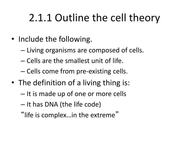 cell theory definition