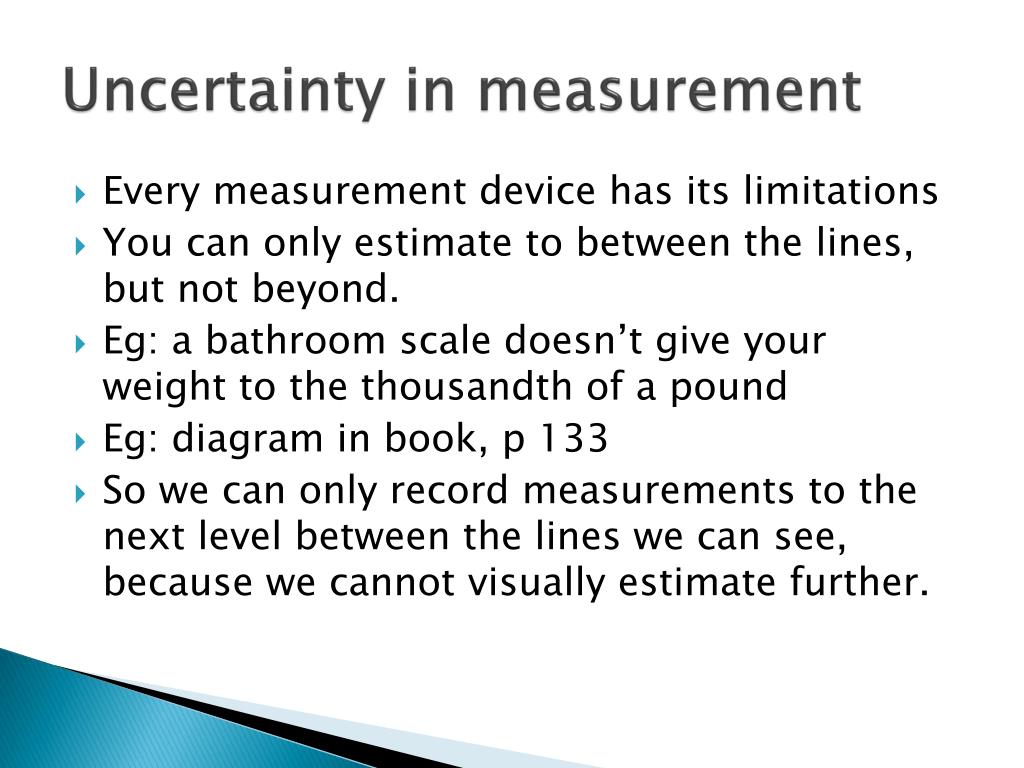 PPT - Uncertainty in measurement, significant figures, rounding and