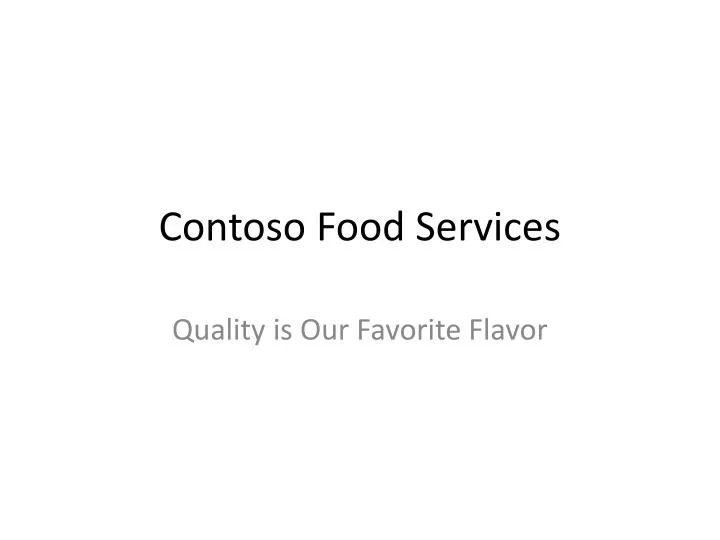 PPT Contoso Food Services PowerPoint Presentation Free Download ID 