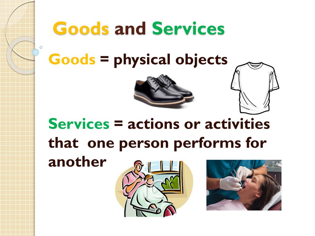 presentation about goods and services