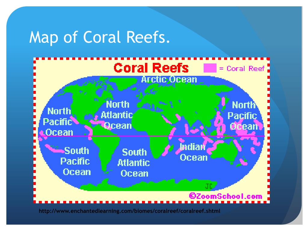 Coral Reefs Of The World Map - United States Map
