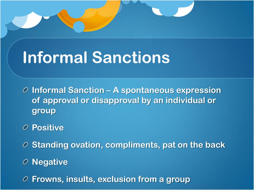 what does it mean to be sanctioned