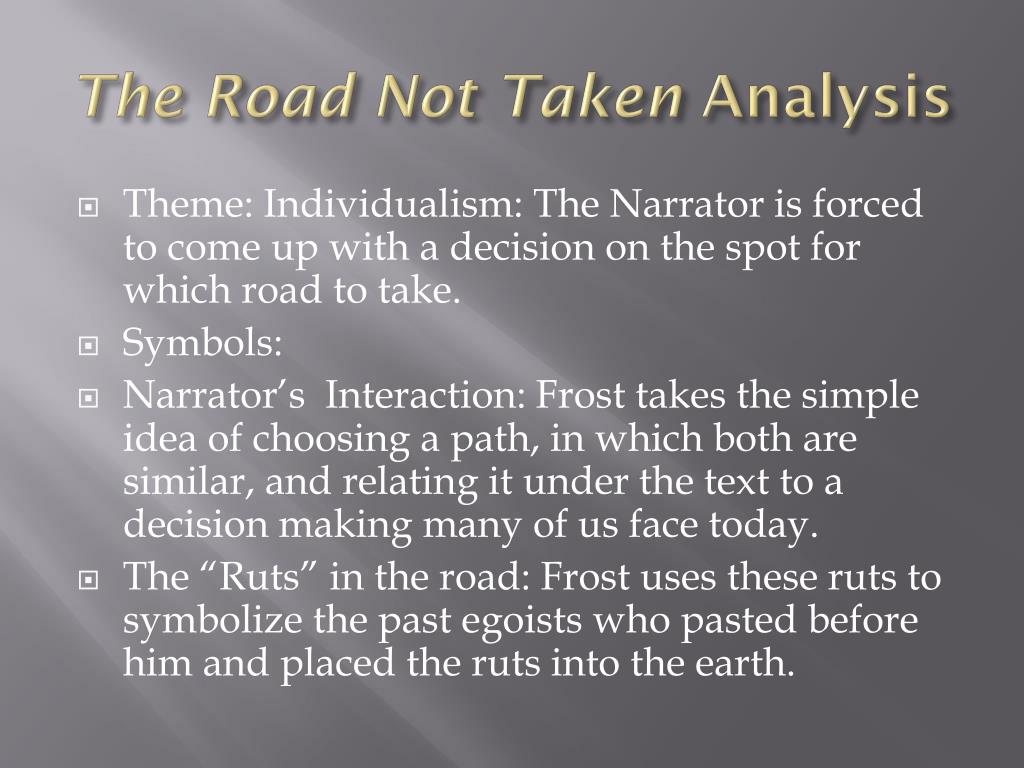 literary analysis essay the road not taken