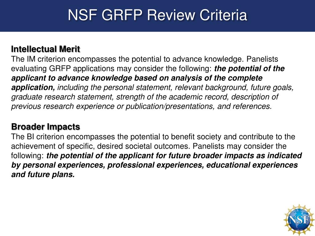 PPT Writing the NSF GRFP PowerPoint Presentation, free download ID