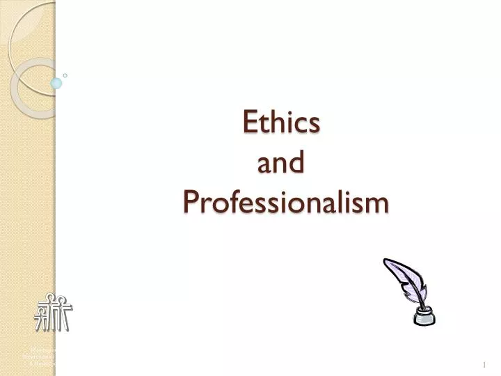 essay on professionalism and ethics