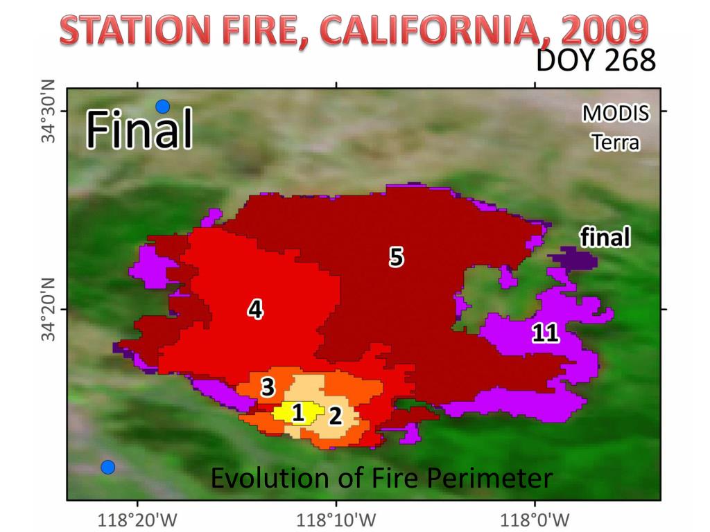 PPT - Potential of NASA’s MODIS Terra and Aqua images in fire incident ...