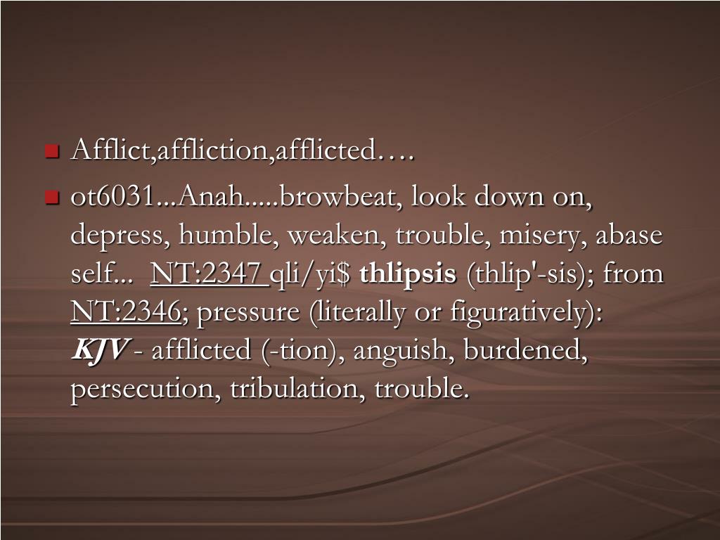 PPT - AFFLICTION PowerPoint Presentation, free download - ID:2813283