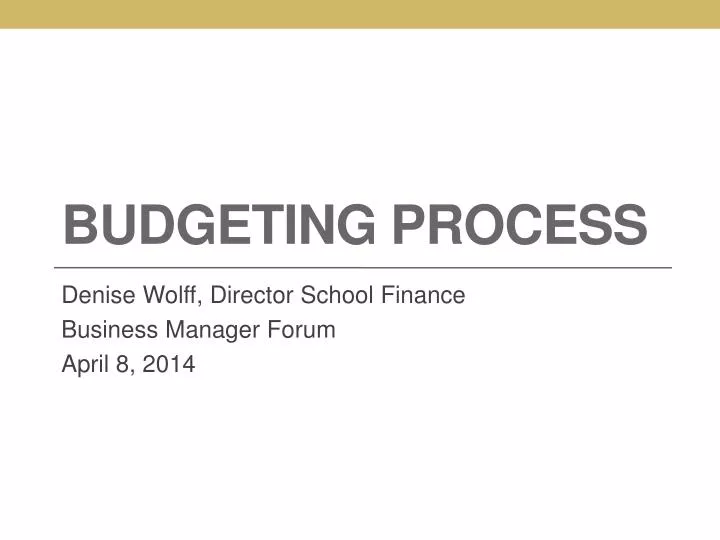 budget planning process for a company budget planning process for a company