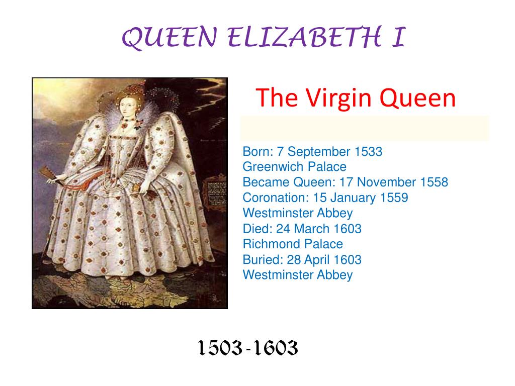 queen elizabeth the first presentation
