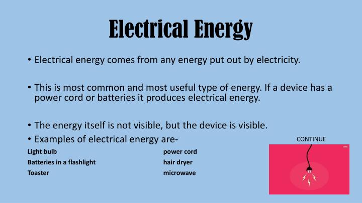 ppt bursting with energy powerpoint presentation id 2815130 examples of electrical energy