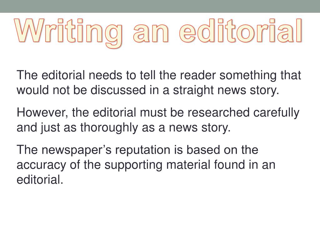 what are the types of editorial writing