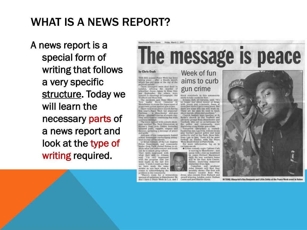 meaning newspaper report