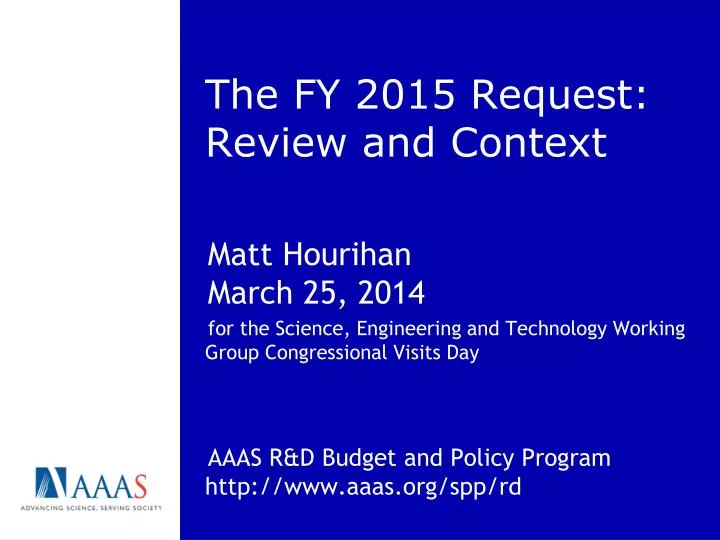 the fy 2015 request review and context n.