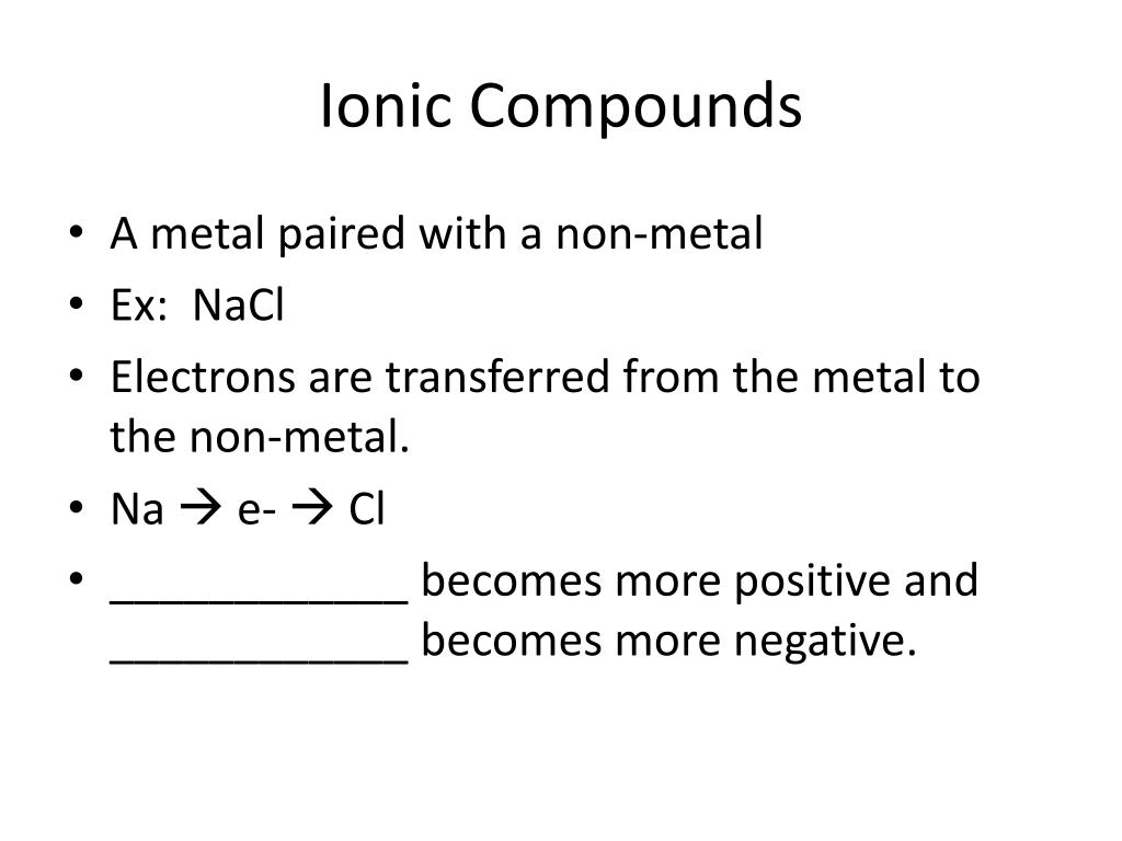 Ppt - Ionic And Molecular Compounds Powerpoint Presentation, Free 